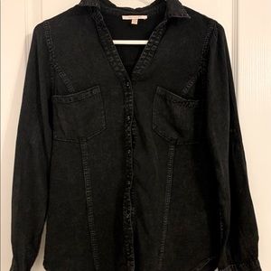 Skies Are Blue Black Long Sleeve top